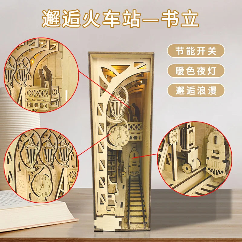 Moonlit Heaven Academia Library of Enchantment Game Book DIY Mini Model Set Toy Kit