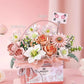 Moonlit Heaven Pink Eternal Jewel Rose Bouquet Block Toy Game Set