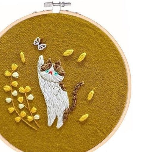 Craft Mini Kitty Fairycore Cottagecore Embroidery Set - Moonlit Heaven