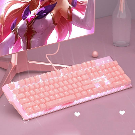 Rose Quartz Princesscore Gaming Keyboard - Moonlit Heaven