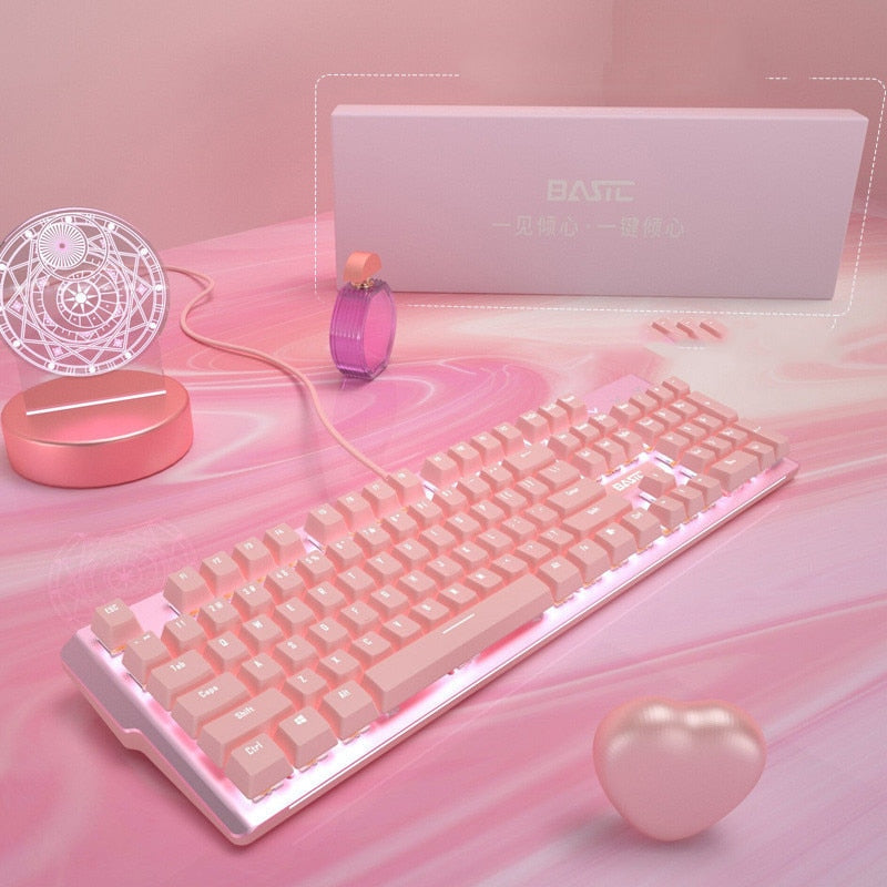Rose Quartz Princesscore Gaming Keyboard - Moonlit Heaven