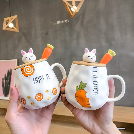 Carrot Cupcake Rabbit Fairycore Cottagecore Mug Cup - Moonlit Heaven