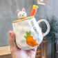 Carrot Cupcake Rabbit Fairycore Cottagecore Mug Cup - Moonlit Heaven