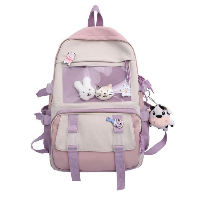 Berries in Spring Grass Bunny Cow Kitten Cottagecore Fairycore Backpack Luggage - Moonlit Heaven