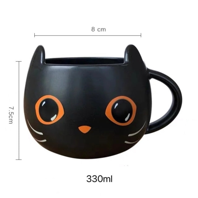 Spooky Sidekick Fairycore Cottagecore Mug Cup with Optional Lid and Spoon