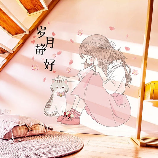 Sakura Adventure Fairycore Princesscore Cottagecore Wall Art Sticker - Moonlit Heaven
