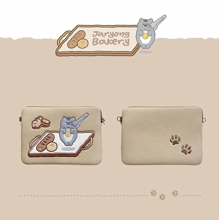 Nekopan Cat Tablet or Laptop Cottagecore Gaming Bag - Moonlit Heaven