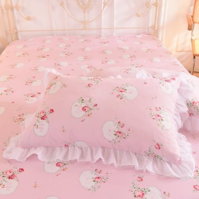 Two Piece Cotton and Pure Blooms Cottagecore Fairycore Princesscore Pillowcases - Moonlit Heaven