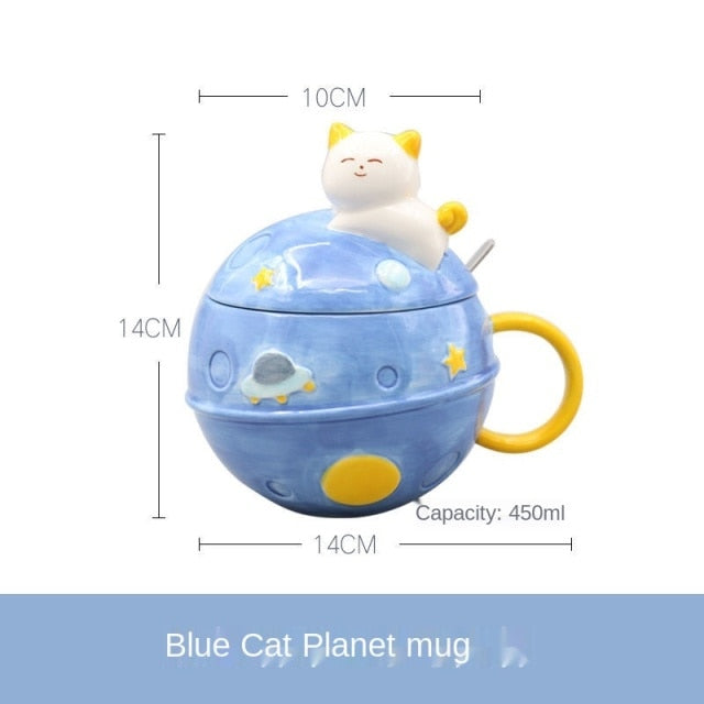 Dreaming of Space Cat Princesscore Mug Cup - Moonlit Heaven