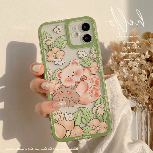 Orchard Peach Teddy Bear Fairycore Cottagecore iPhone Case