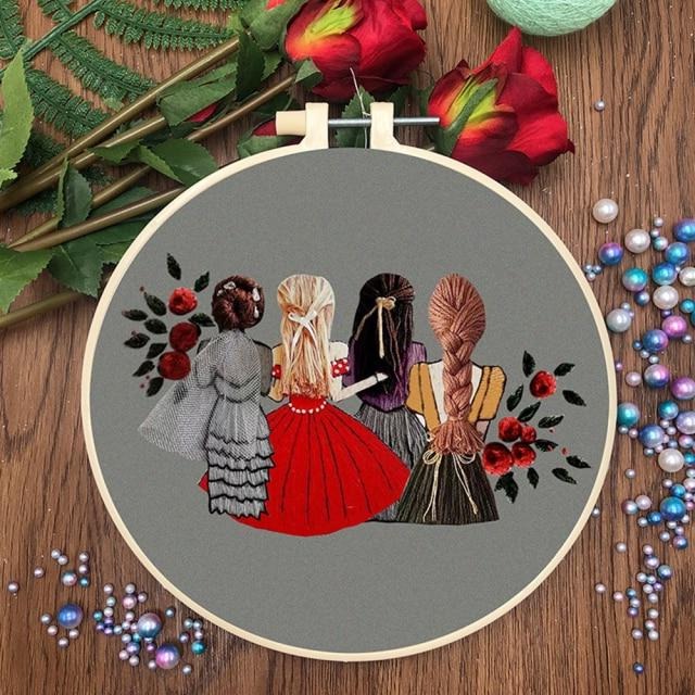 Craft Elfin Friends Fairycore Cottagecore Embroidery Set - Moonlit Heaven