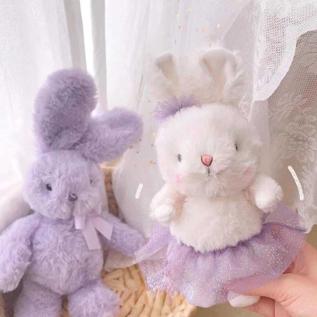 Lilac and Lavender Cottagecore Princesscore Rabbit Plushie - Moonlit Heaven
