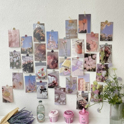 Pink Glitter Moments Princesscore Fairycore Cottagecore Wall Art - Moonlit Heaven