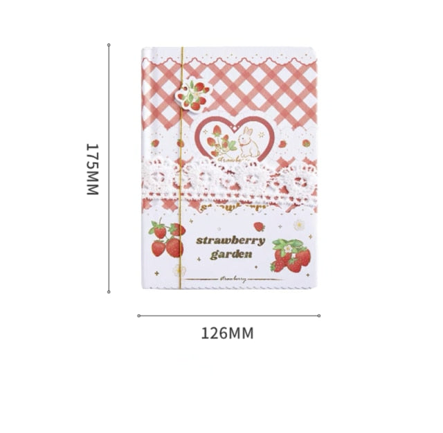 Strawberry Icing Fairycore Cottagecore Journal Planner Stationery - Moonlit Heaven