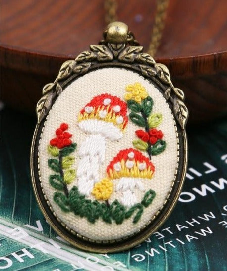 Little Fairytale Pages Fairycore Cottagecore Necklace Embroidery Set - Moonlit Heaven