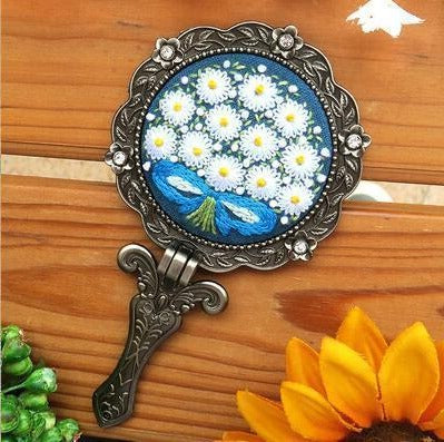 Craft View Through the Cottage Window Fairycore Cottagecore Mirror Embroidery Set - Moonlit Heaven