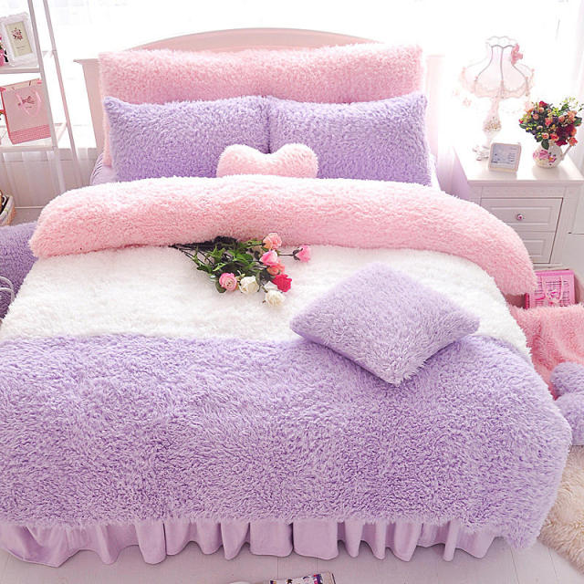 Strawbery Milk Kitten Fairycore Princesscore Fuzzy Bedding - Moonlit Heaven