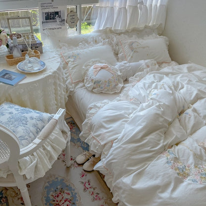 Girl from Another Land Fairycore Princesscore Cottagecore Bedding - Moonlit Heaven