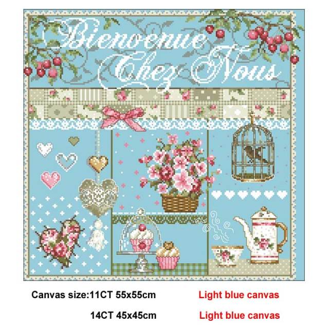 Lafite Series 3 patterns Counted Cross Stitch 11CT 14CT color Aida DIY Chinese Cross Stitch Kits Embroidery Needlework Sets