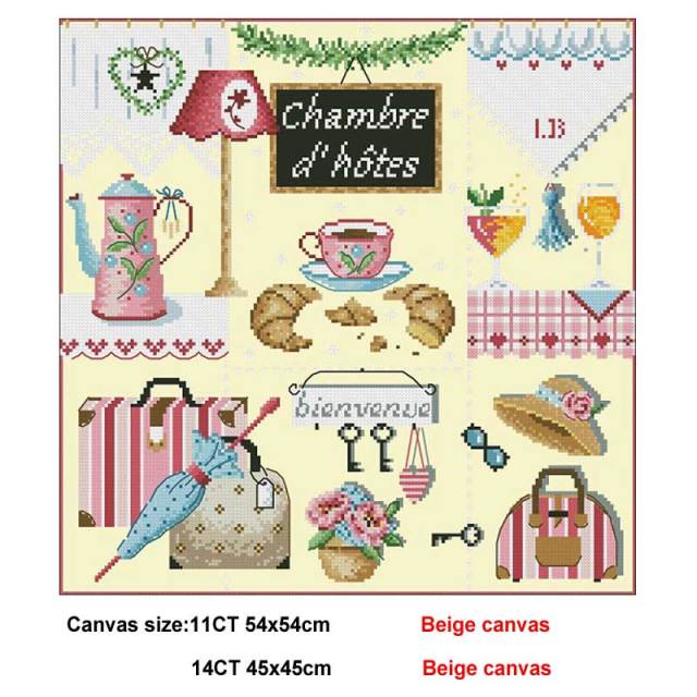 Lafite Series 3 patterns Counted Cross Stitch 11CT 14CT color Aida DIY Chinese Cross Stitch Kits Embroidery Needlework Sets