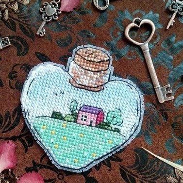 Craft Bottled Scents of Home Fairycore Cottagecore Mini Embroidery Kit