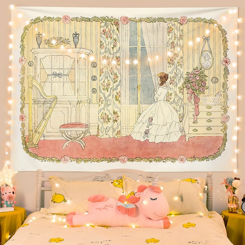 Life of the Kind Heiress Fairycore Cottagecore Princesscore Wall Art Tapestry